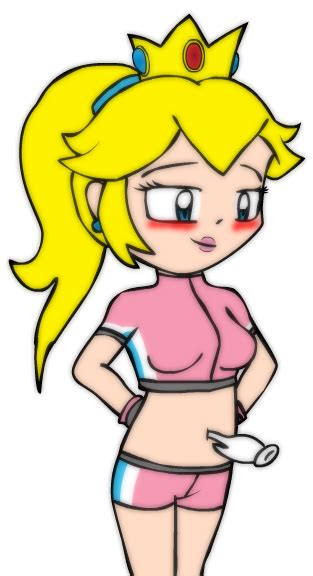 Princess Peach Strikers Navel Poking by HFMR on DeviantArt