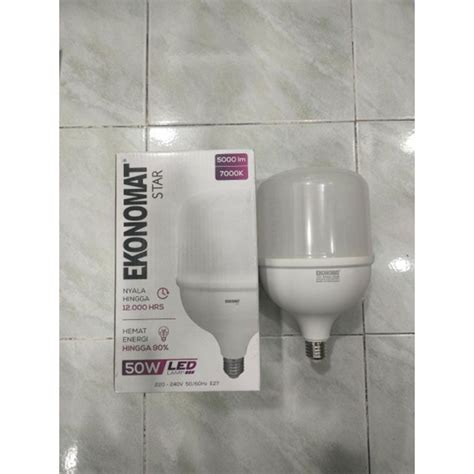 jual led ekonomat star  watt cahaya putih shopee indonesia