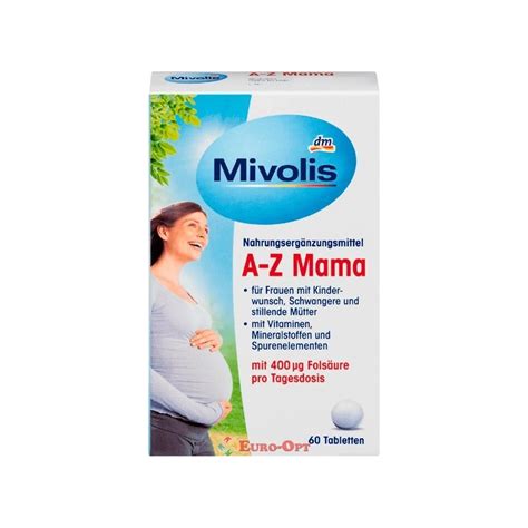 Витамины для Беременных Mivolis A-Z Mama 60 caps. - Euro-Opt