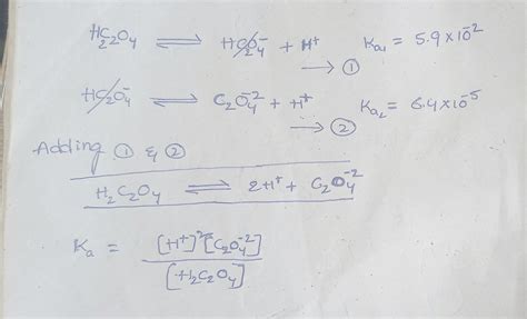 Solved 2 Oxalic Acid C 2 O 4 H 2 Is A Polyprotic Acid With K A1 Course Hero