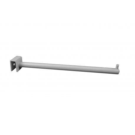 Colgador Recto Blanco Para Barra Rectangular 1 Clavo 30 Cm