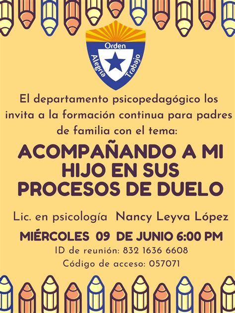El Departamento Psicopedagógico Invita Colegio Progreso
