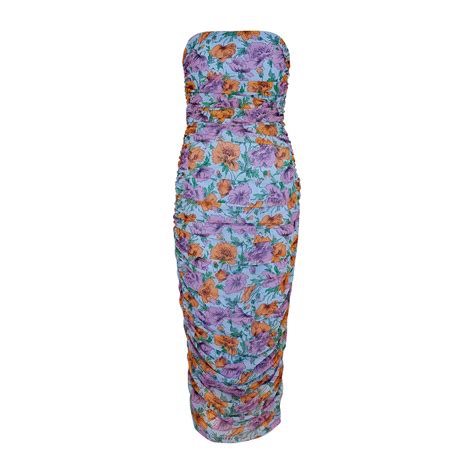 Buy Veronica Beard Quiana Floral Print Ruched Midi Dress 12