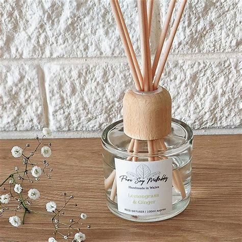 Lemongrass And Ginger Reed Diffuser Pure Soy Meltables