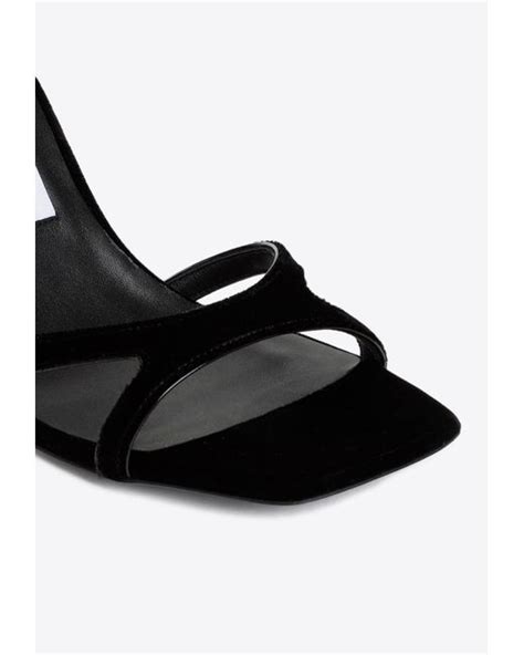 Jimmy Choo Ixia 95 Velvet Sandals In Black Lyst