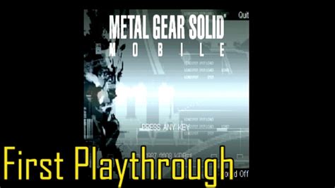 Metal Gear Solid Mobile First Playthrough Youtube