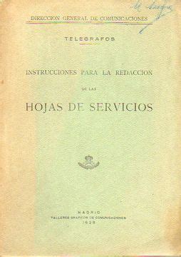 Libro Telégrafos Instrucciones Para La Redacción De Las Hojas De