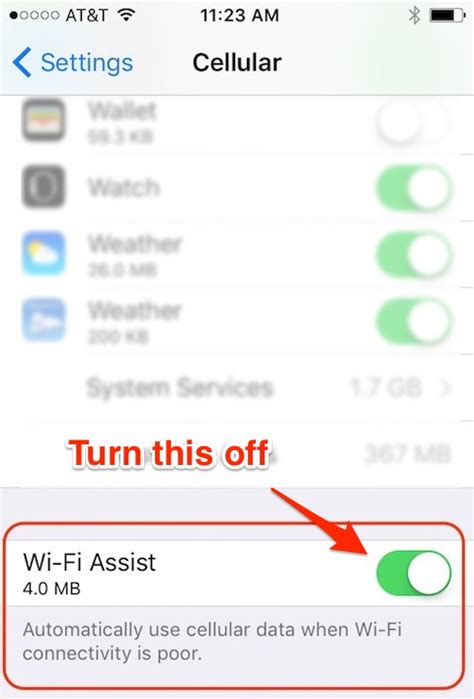 IPhone IOS How To Quit Using Cellular Data When Using WiFi