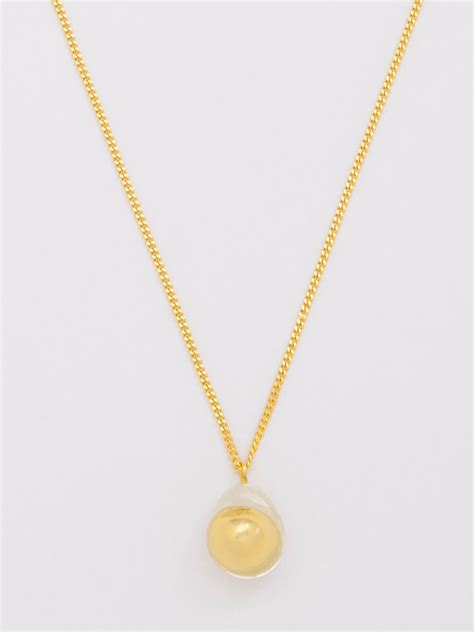 Abby Lucite Covered Bead Pendant Chain Collar Necklace Fashion Zenzii