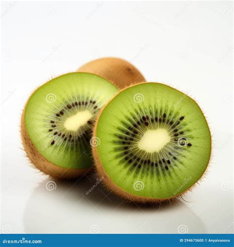 Two Kiwis Cut In Half On A White Surface Art Project In Primary School