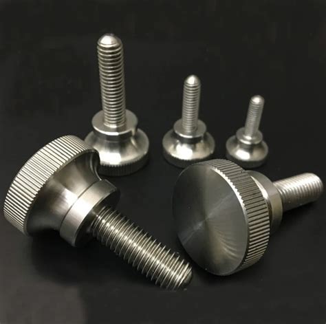 1Pcs M10 M12 Stainless Steel Screws Flat Head Knurled Hand Tighten Knob