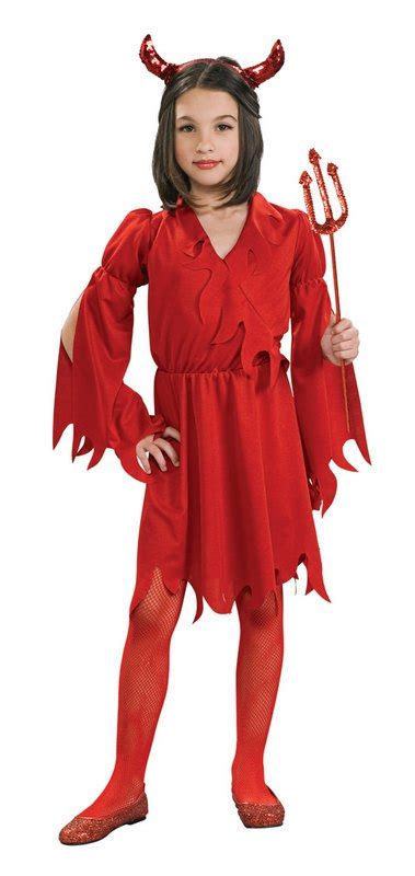 Sale Kids Red Devil Girls Halloween Party Fancy Dress Costume Outfit