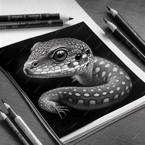 Premium Photo | Realistic Pencil sketch of a snake Generative AI