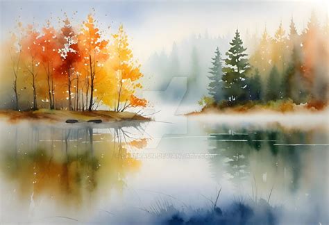 Autumn Lake by eldhraun on DeviantArt