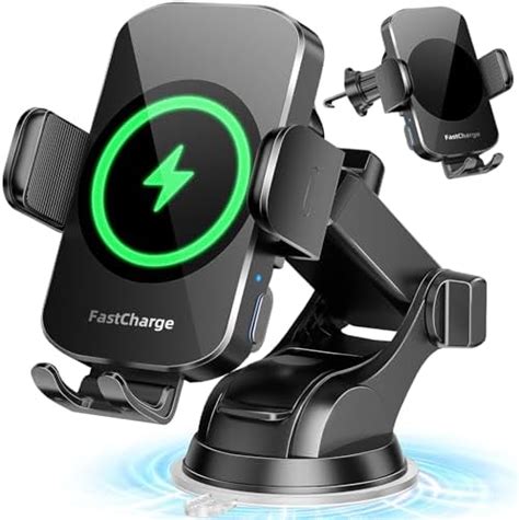 Wireless Car Charger Phone Mount Dual Coil 15w Phone Fast