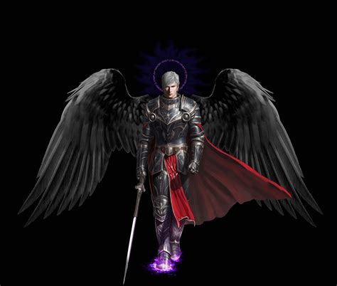 Aasimar Warlock Fantasy Dark Concept Artwork Monster General Angel