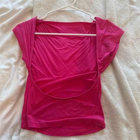 Hot Pink Backless Top Worn Once Depop