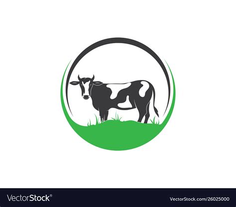 Cow Logo Template Royalty Free Vector Image Vectorstock