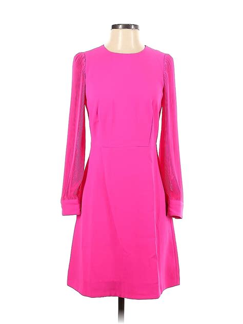 J Crew 100 Polyester Pink Casual Dress Size 0 70 Off Thredup