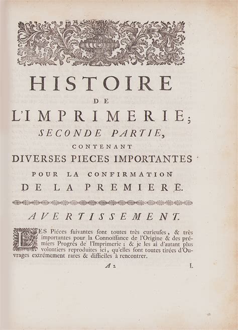 Histoire de l origine et des premiers progrès de l imprimerie