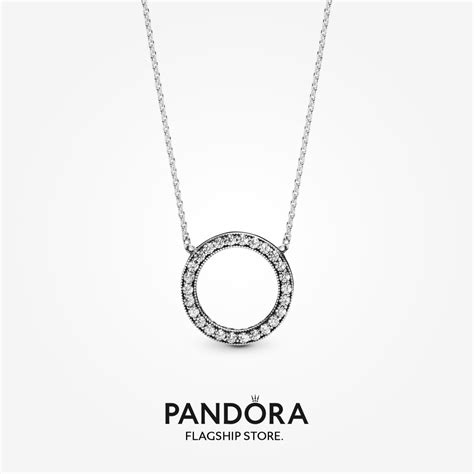 Pandora Logo Reversible Collier Necklace (45 cm) | Shopee Malaysia