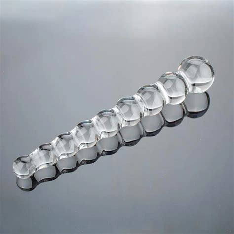 Crystal Glass Dildos Anal Beads Butt Plug With 9 Beads Anal Toys For Women Men Adult Products