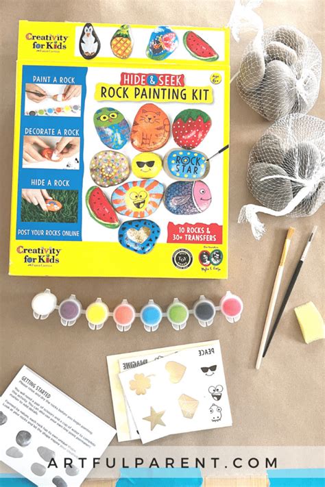 A Hide And Seek Rock Painting Kit With Creativity For Kids The Artful