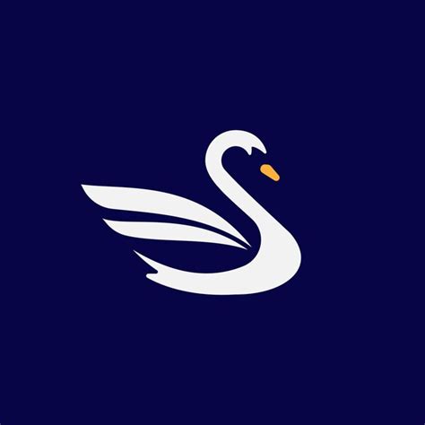 Plantilla De Dise O De Logotipo De Cisne Moderno Abstracto Vector Premium