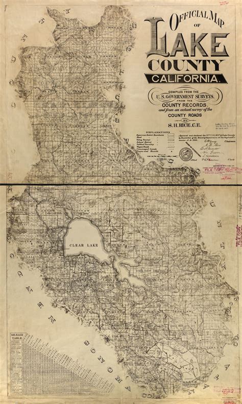 Official map of Lake County, California. : Compiled from the U.S. government surveys, from the ...