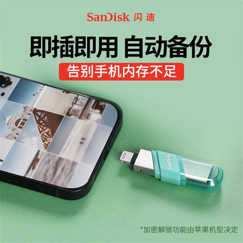 闪迪苹果手机u盘256g电脑两用iphone外接优盘ipad内存扩容照片虎窝淘