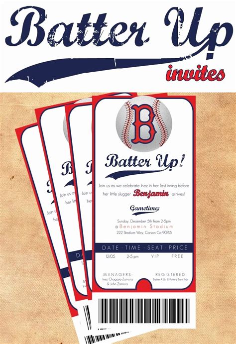 Baseball Ticket Invitation Template Free