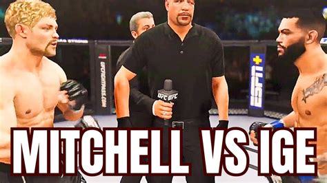 Bryce Mitchell Vs Dan Ige FULL FIGHT UFC 4 AI Simulation YouTube