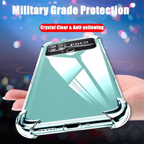 Crystal ClearFor Xiaomi Poco C40 Soft Rubber Gel Jelly Case