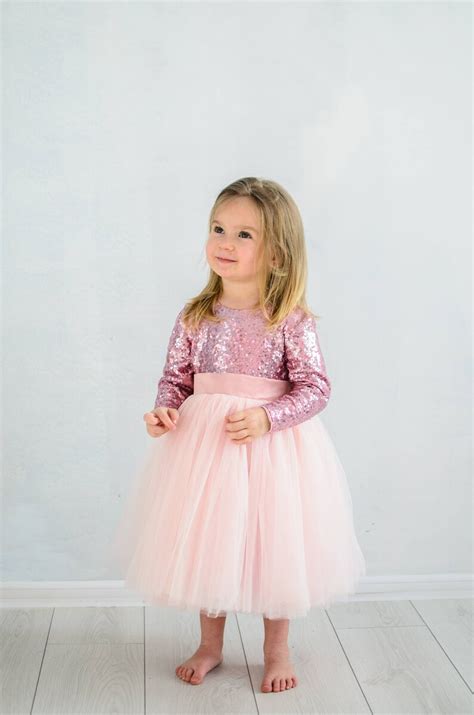 Pink Mommy And Me Dresses Sequin Matching Dress Outfits Mother Etsy