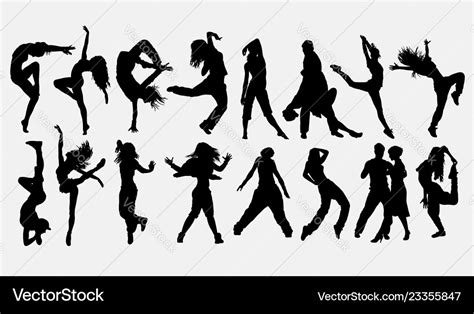 Modern dance silhouette Royalty Free Vector Image