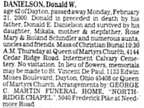Donald William Danielson 1957 2000 Find A Grave Memorial