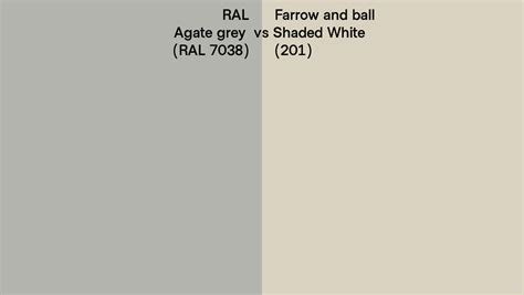 RAL Agate Grey RAL 7038 Vs Farrow And Ball Shaded White 201 Side By