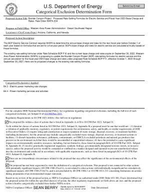 Fillable Online Categorical Exclusion Determination Form Wapa Fax