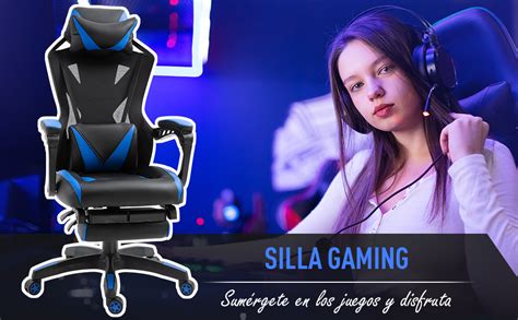 Vinsetto Silla Gaming Ergonómica Silla de Escritorio para Oficina con