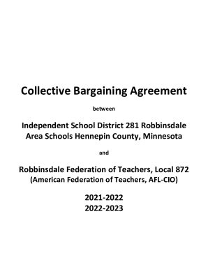 Fillable Online Collective Bargaining Agreements Americans For Fair