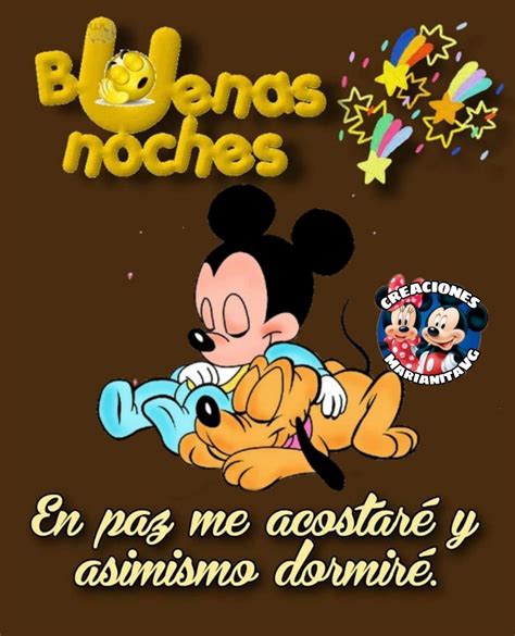 Buenas Noches Mickey Y Plut Buenas Noches Dulces Sue Os Buenas