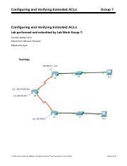 Group Lab Configuring And Verifying Extended Acls Docx