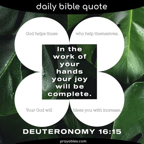 Bible: Deuteronomy 16:15 - Prayables