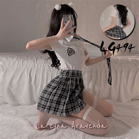 Jual Lareyna Aravenda Set Lingerie Seksi Model Costume British School