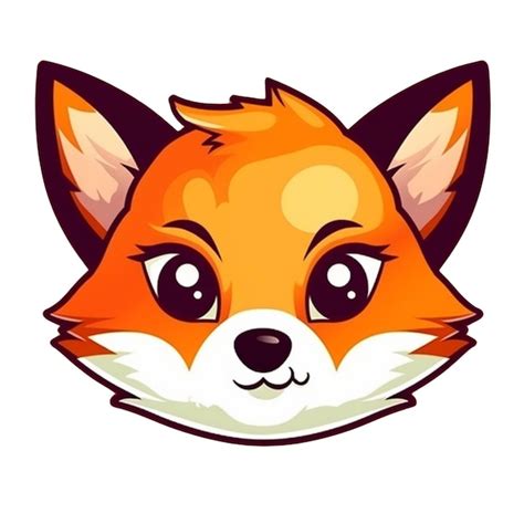 Premium Vector Cartoon Fox Face Vector Design