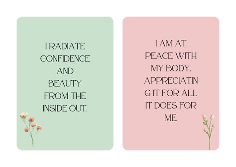 24 Body Positive Affirmations Cards Printable Affirmations Cards