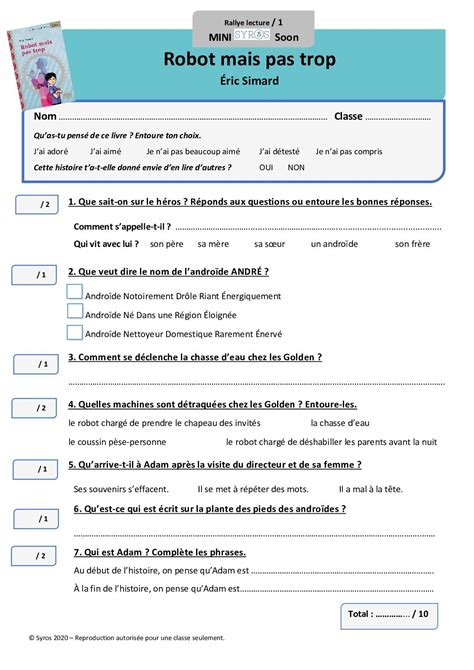 Calam O Fiches Rallye Lecture Robot Mais Pas Trop Niveaux