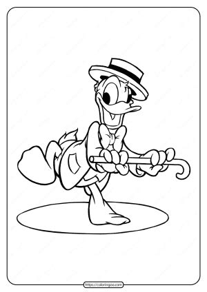 Printable Daisy Duck Pdf Coloring Page 07