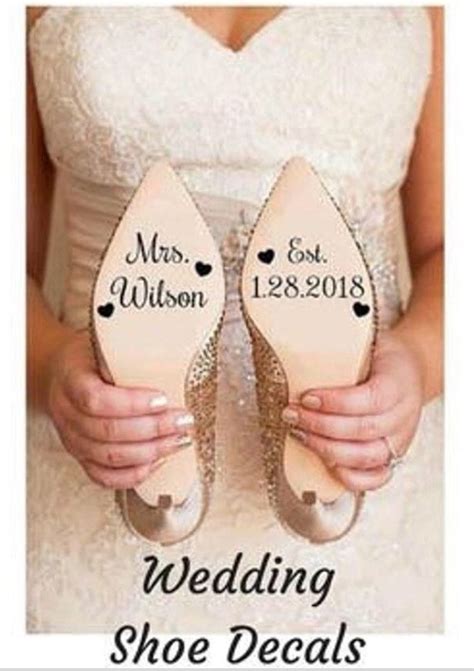 Custom Wedding Shoes Decal Name And Date Wedding Sticker Wedding Decal