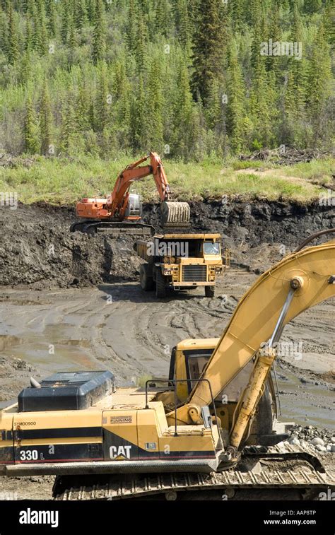 Placer Mining On Gold Bottom Creek Or Hunker Creek Near Dawson City